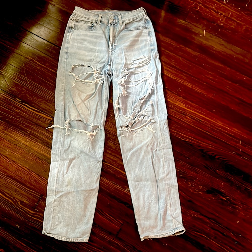 American Eagle Outfitters-Baggy Jeans Light blue washed out